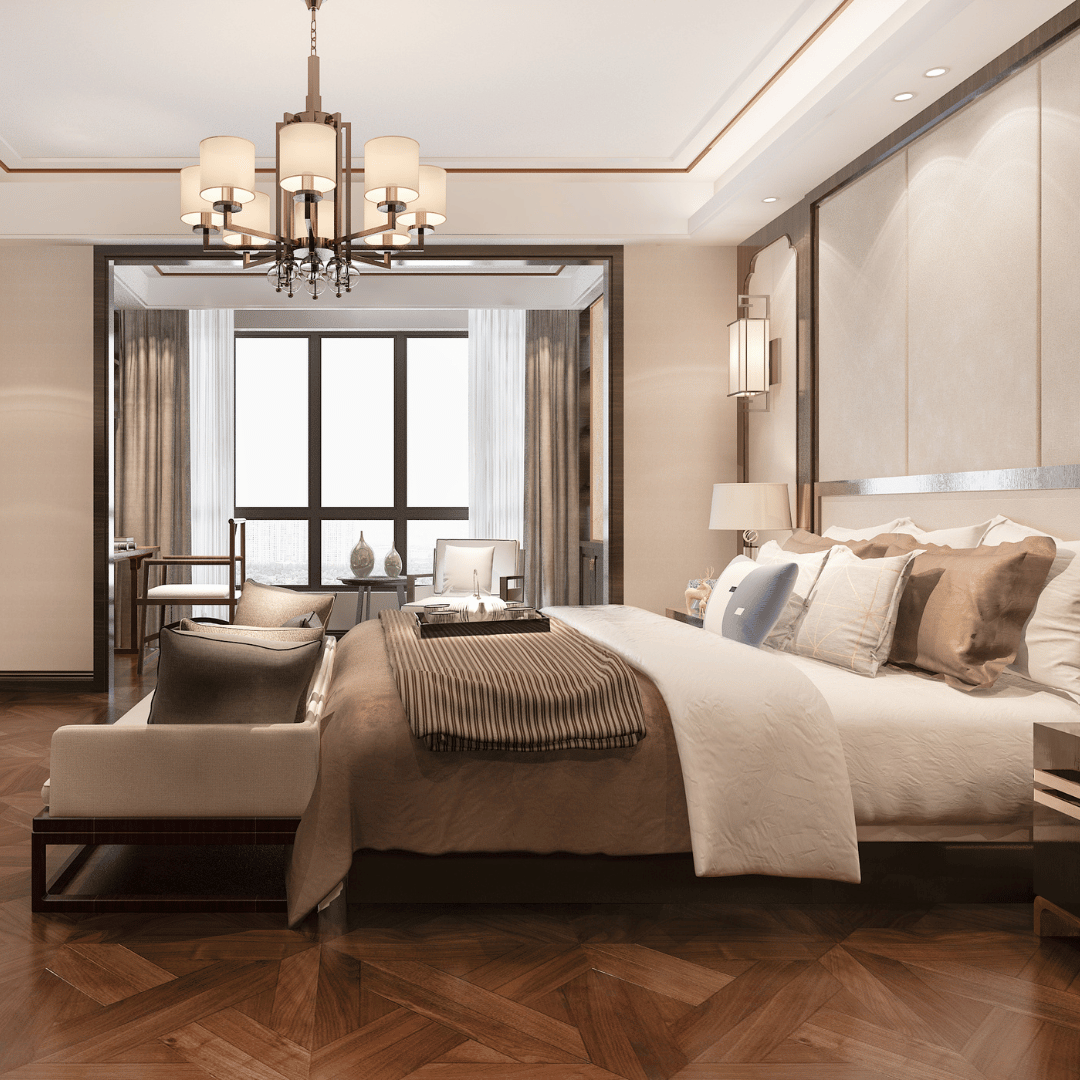 Kasur Hotel di Ruangan Hotel Modern