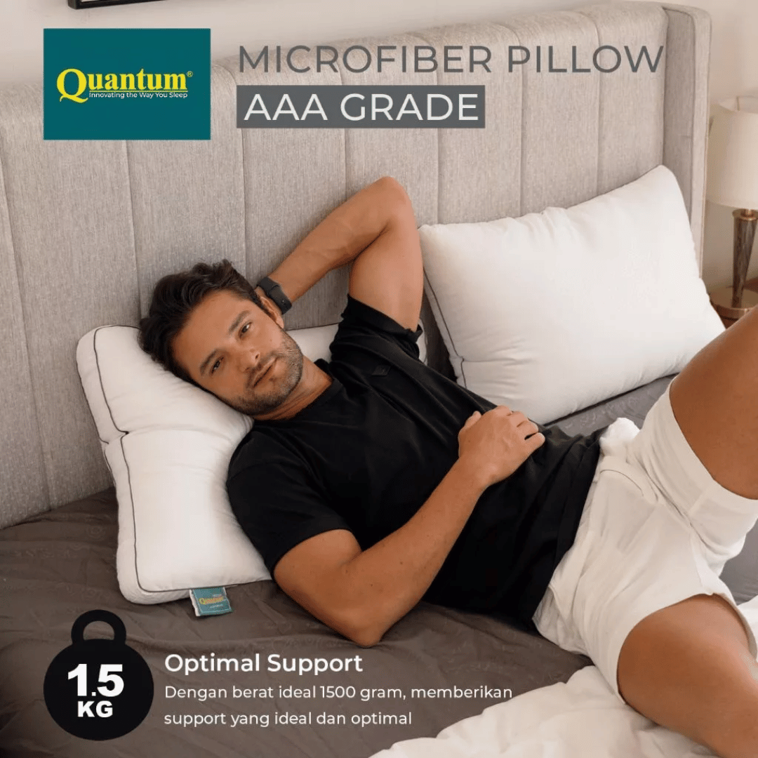 Bantal Guling Hotel, Microfiber & Dacron - Quantum Springbed